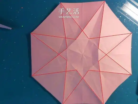 立体折纸蓝钻石