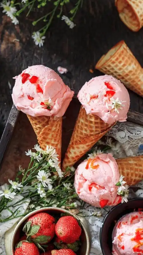 小清新好看的冰淇淋图片大全夏天就是要来一支冰激凌吃的啊