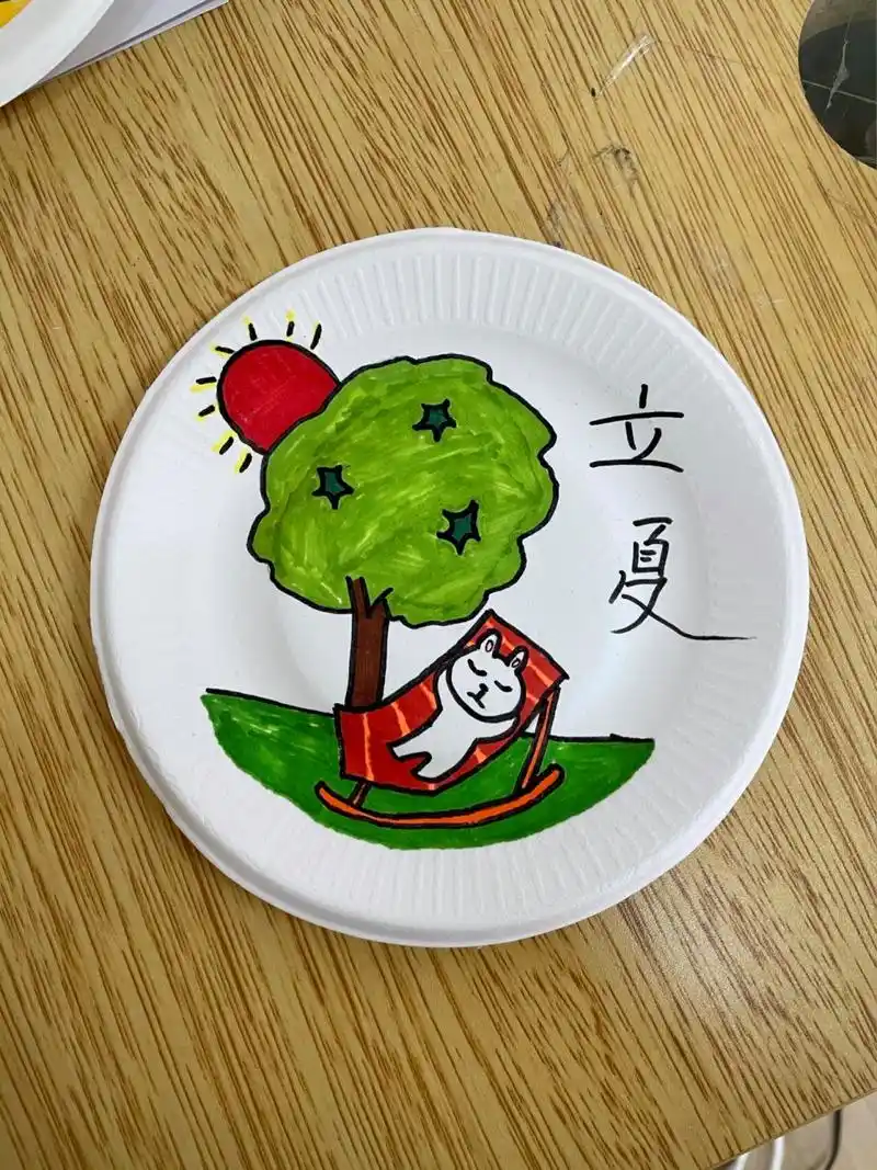 纸盘简笔画 幼儿园纸盘24节气简笔画