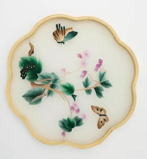 一席文创 手工双面绣画框 苏绣刺绣照片墙