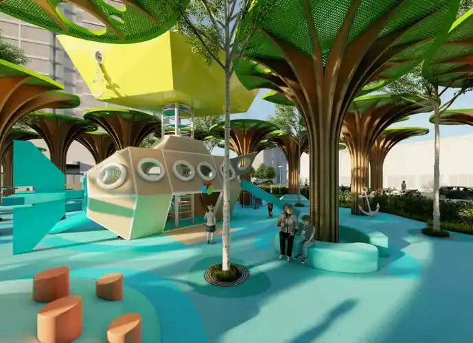 莲叶初生花开高新高新人龙之韵广场即将成为网红打卡地