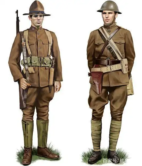一战军服百科:第一次世界大战美军步兵制服