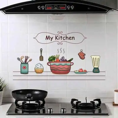 防油贴纸厨房防水防火防潮耐高温墙壁家用吸油壁纸墙纸自粘柜灶台