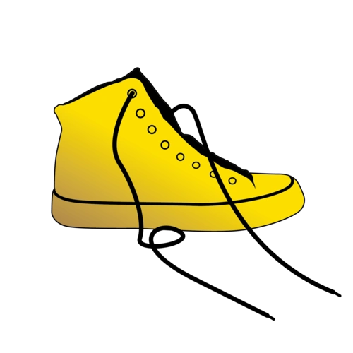 黄色帆布鞋