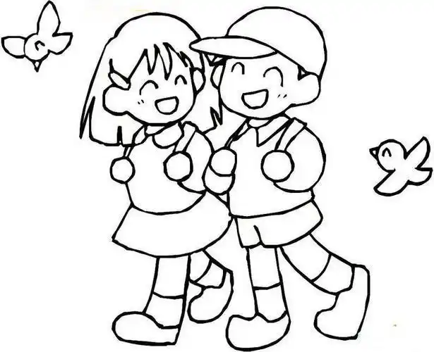 简笔画我爱孩子们