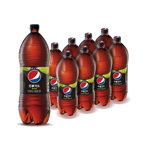百事可乐 无糖 pepsi 碳酸饮料 青柠味 汽水 大瓶装  2l*8瓶 饮料整箱