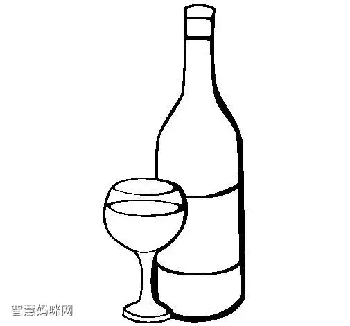 葡萄酒简笔画图片