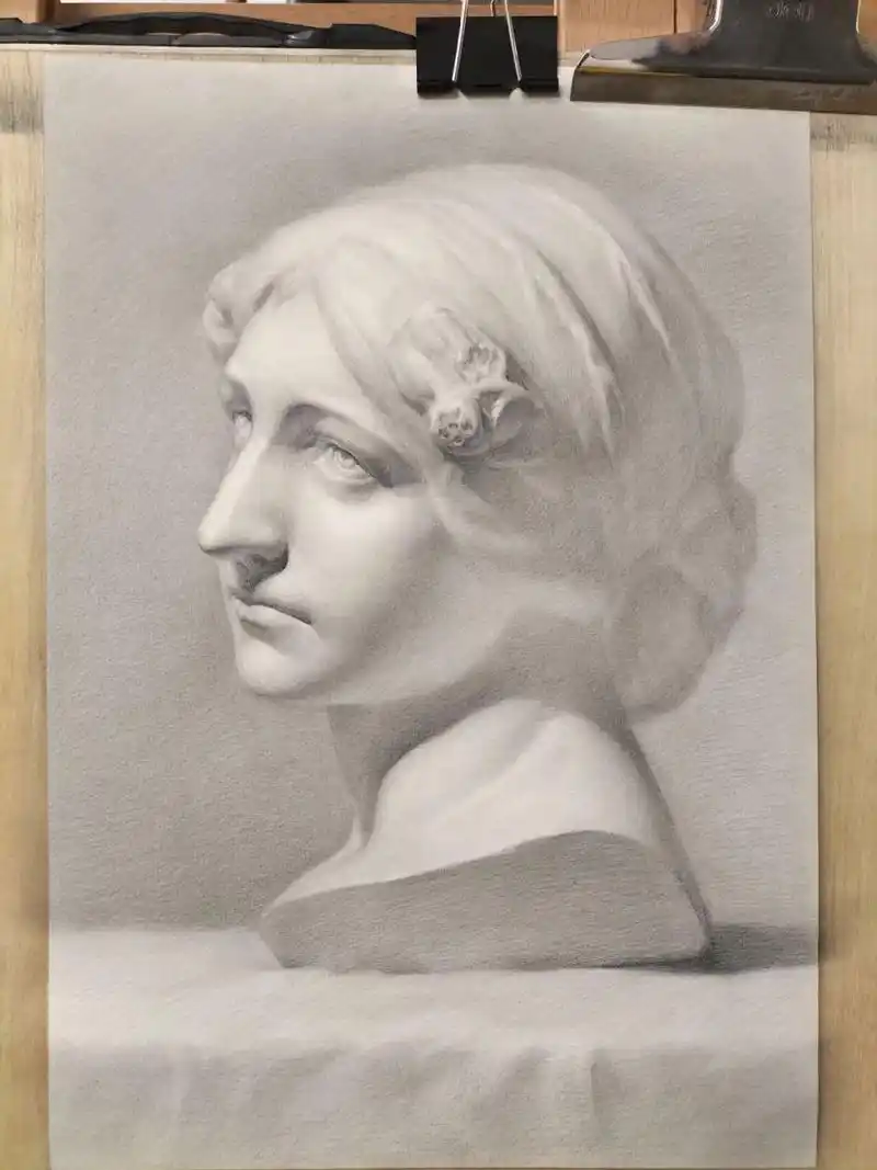 石膏像素描详细步骤(附文字作画步骤) 详细作画步骤,7878画出