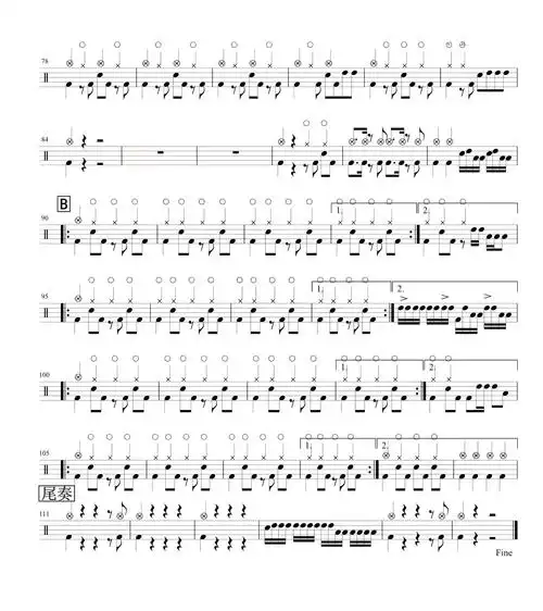 展展罗罗沙漠骆驼鼓谱架子鼓谱