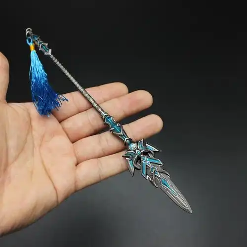 斗罗大陆蓝银霸王枪唐三昊天锤周边大号蓝银霸皇枪合金模型玩具 七杀