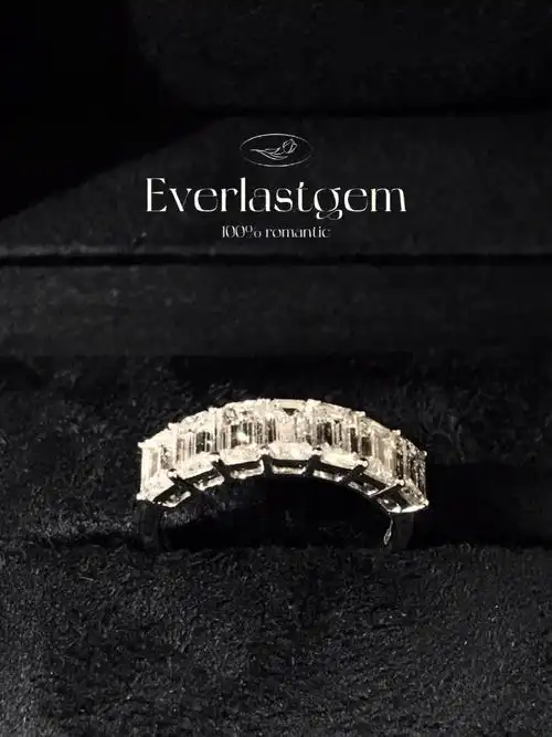 宁波客订hw / graff款排戒95钻戒实物到店主石30分 x 7颗,共2.