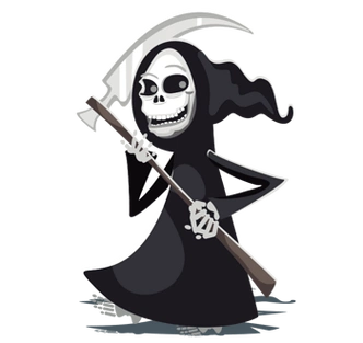 生锈的死神镰刀下载png下载:1尺寸:250*500下载png恐怖万圣节海报下