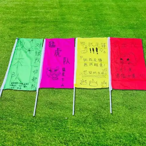团建拓展分组中小学生分队飘旗竖刀旗班彩旗队旗感统训练器材