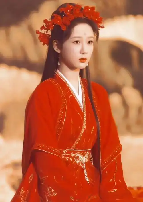 杨紫晒古装美照,一抹红唇百媚生,抑郁的表情引起热议__财经头条