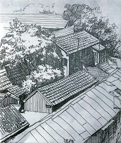 速写「乡村房子」八十年代速写系列 - 素描 - 相册 - 李绍忠 - 艺术