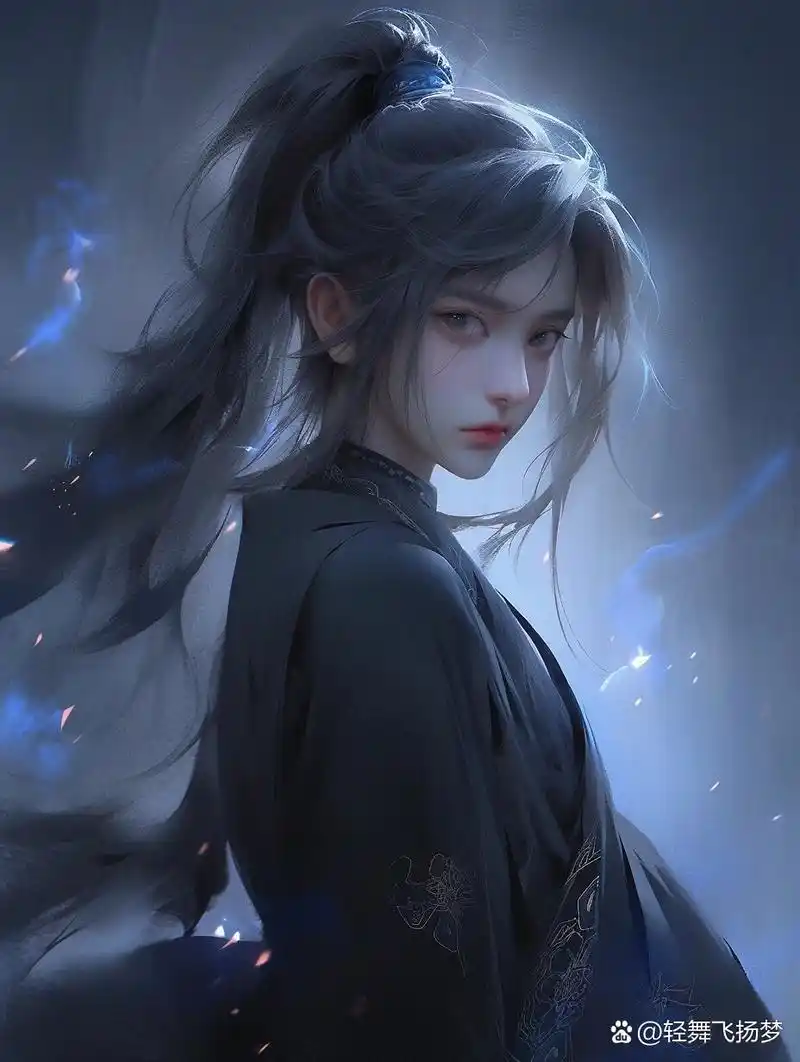 古风黑衣美女 | 手机壁纸分享