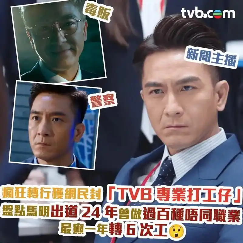 盘点马国明出道24年曾做过百个唔同职业!最癫一年转6次工 疯 - 抖音