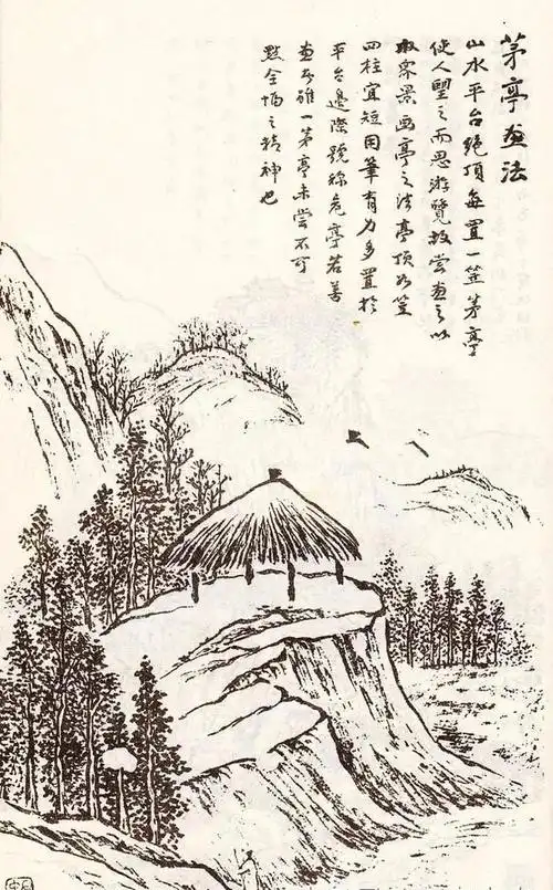 《马骀画宝》山水画诀——房屋画法《马骀画宝》又名《自习画谱大全》
