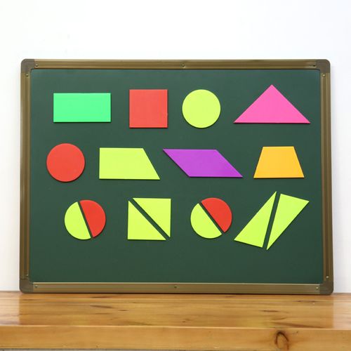 大号磁性三角形圆形正方形梯形长方形几何图形片教师演示用教具