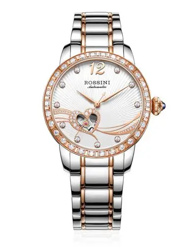 罗西尼【新品】正品自动机械钢带透底517768女士手表