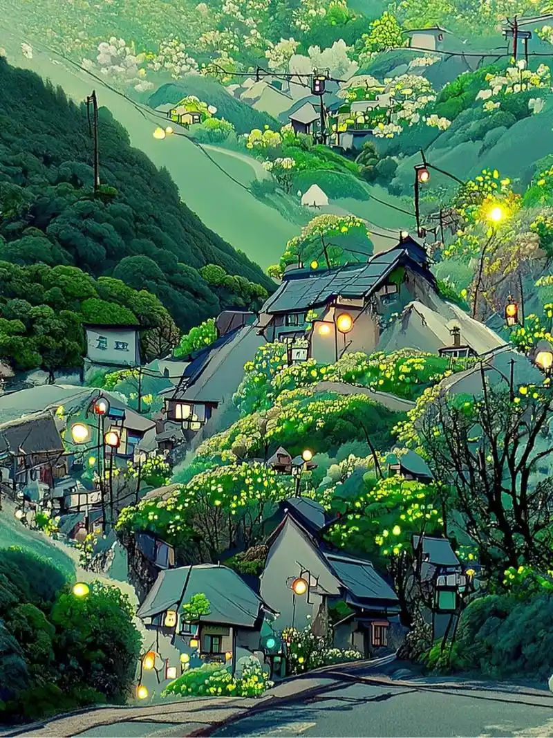 ai插画|童话小镇 生活很苦,一定要加你这味糖