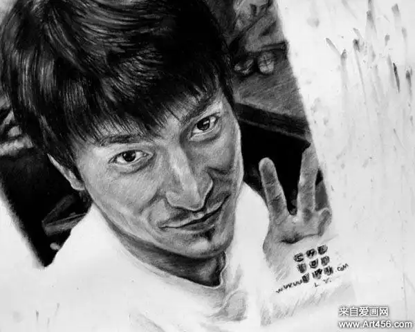 一组刘德华素描头像欣赏