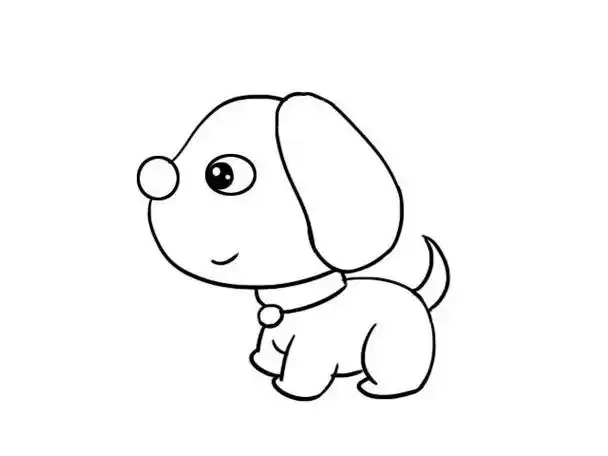 头像 线稿 255255可爱的宠物狗狗简笔画小狗张简笔画幼儿小狗简笔画