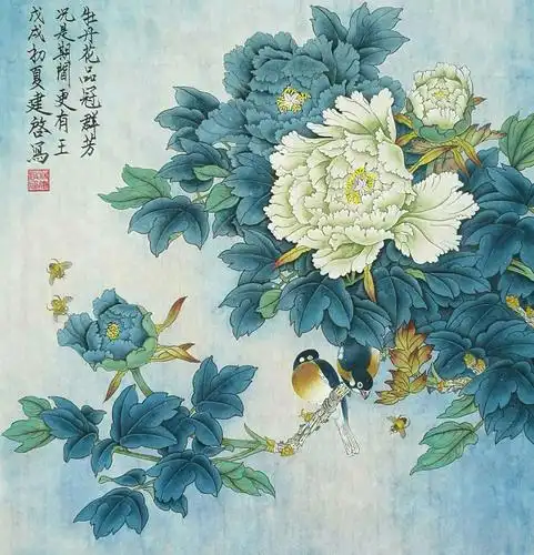 林建启工笔《花鸟》 2017～2019两年时间