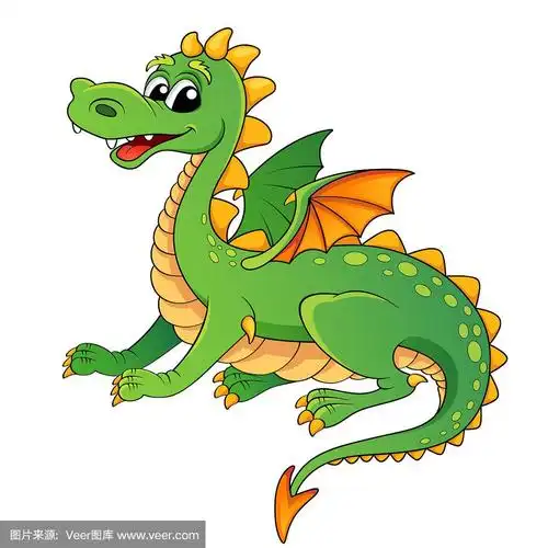 可爱的卡通龙