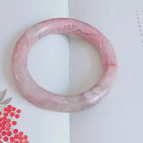 白水女纯欲风蔷薇辉石圆条手镯