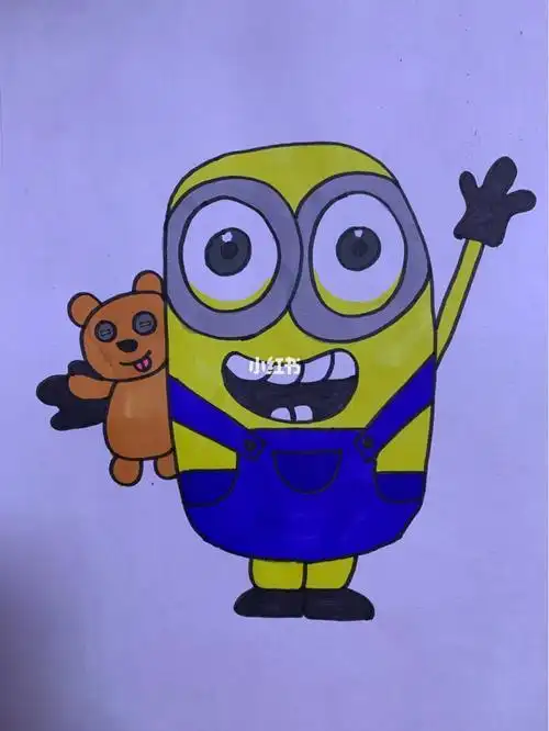 马克笔手绘简笔画教程小黄人