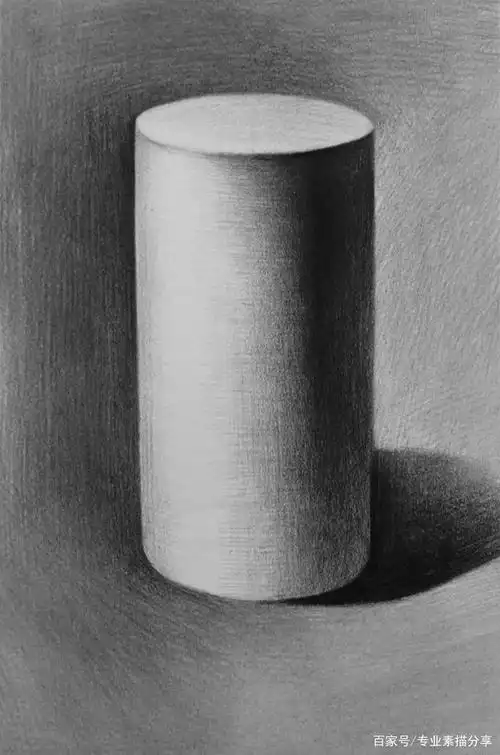 石膏几何体 |圆柱画法与步骤