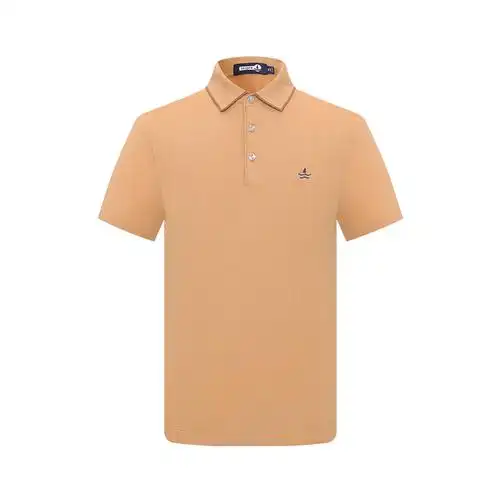 桑蚕蚕丝navigare意大利小帆船夏季短袖polo衫男卡其色polo衫