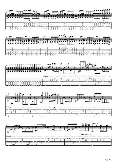 吉他谱《无题》指弹曲目