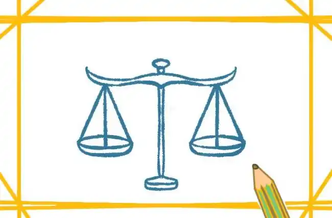 简笔画天平简笔画图片天秤简笔画怎么画简单彩色天平简笔画图片大全