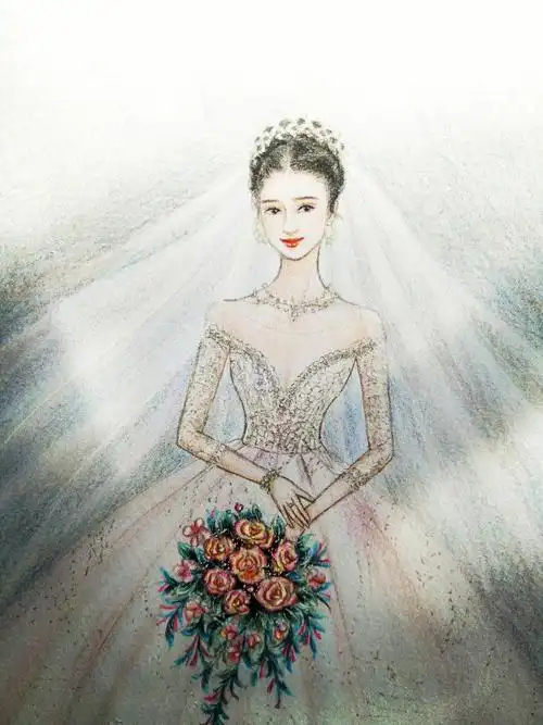 『原创手绘』你的新娘,我的粉蔷薇