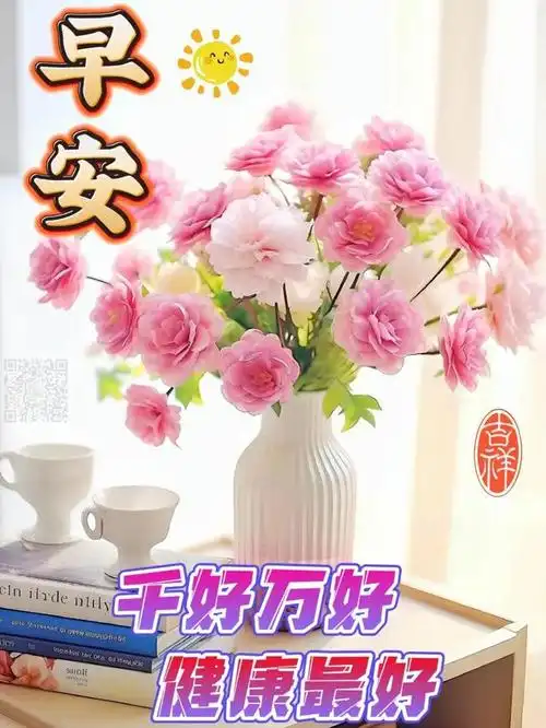 温馨无比问候让你甜甜蜜蜜早安朋友,请接受我的祝福:让微笑爬上脸庞
