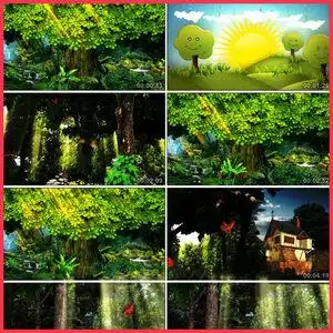 幼儿园大班童话剧森林小卫士表演背景led视频 森林小卫士舞蹈背景