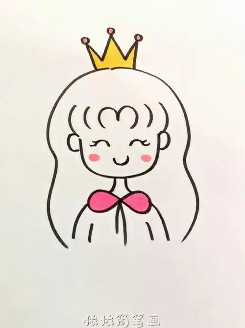 小女孩这样画简单又可爱