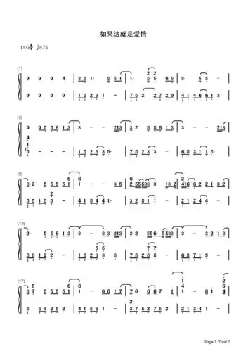 如果这就是爱情钢琴谱_张靓颖_g调 _流行钢琴双手简谱_钢琴谱|钢琴