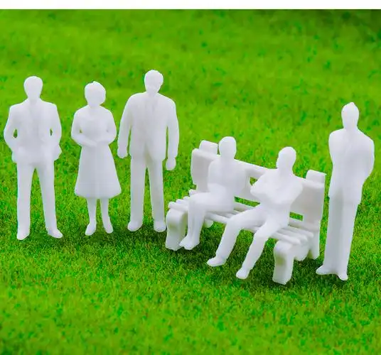 沙盘人物模型玩具摆件白色人偶diy手工建筑模型材料场景模型小人-阿里