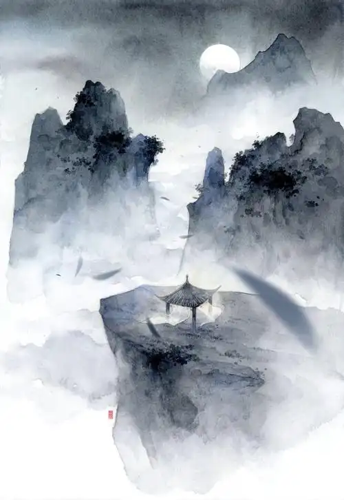 古风水彩素材 〕作者 长信