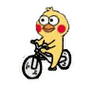 小黄鸡骑自行车表情包_鸡骑_小黄_自行车表情