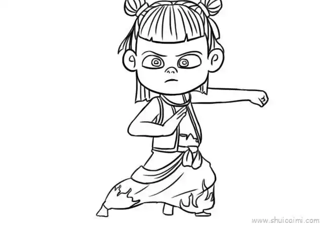 哪吒简笔画的画法图解分享到这里,查找更多哪吒简笔画,哪吒画法简笔画