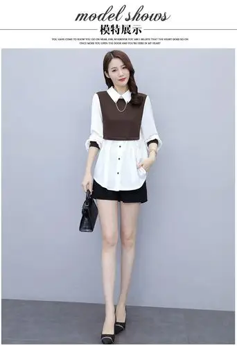 暖青汇白色衬衫女毛衣假两件套打底衫内搭本洋气显瘦气质新年小衫ol