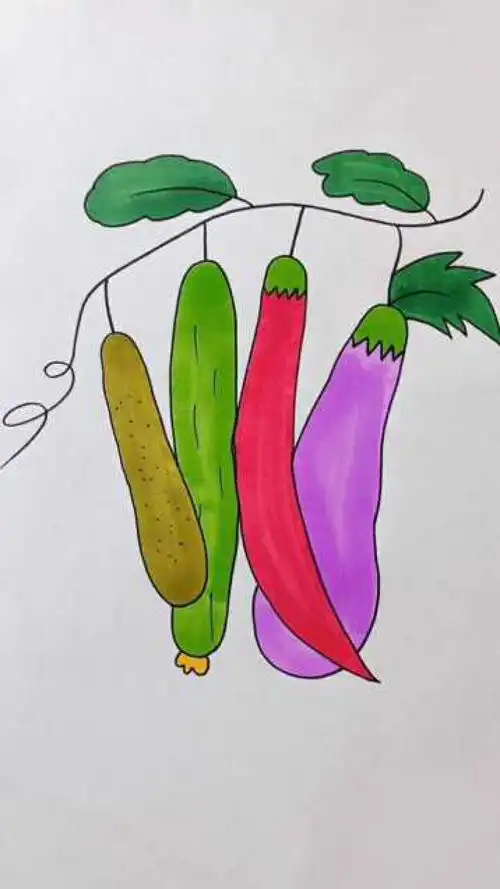 今天教大家用手掌画漂亮的蔬菜,非常的简单易学