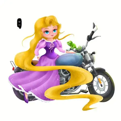 童话插画人物创作61长发公主乐佩