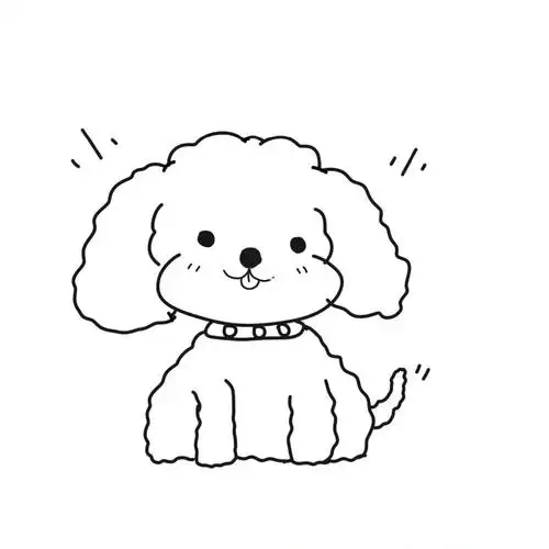 好喜欢这个卷毛小狗肥胖小羊#头像 #简约 #简笔画 #小狗