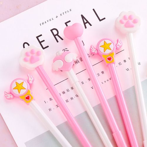 卡通独角兽笔中性笔创意笔韩国卡通可爱水笔黑色学生长诗文具用品