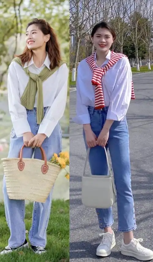 小知识白衬衫怎么搭配好看女士白衬衫搭配什么裤子好看图片